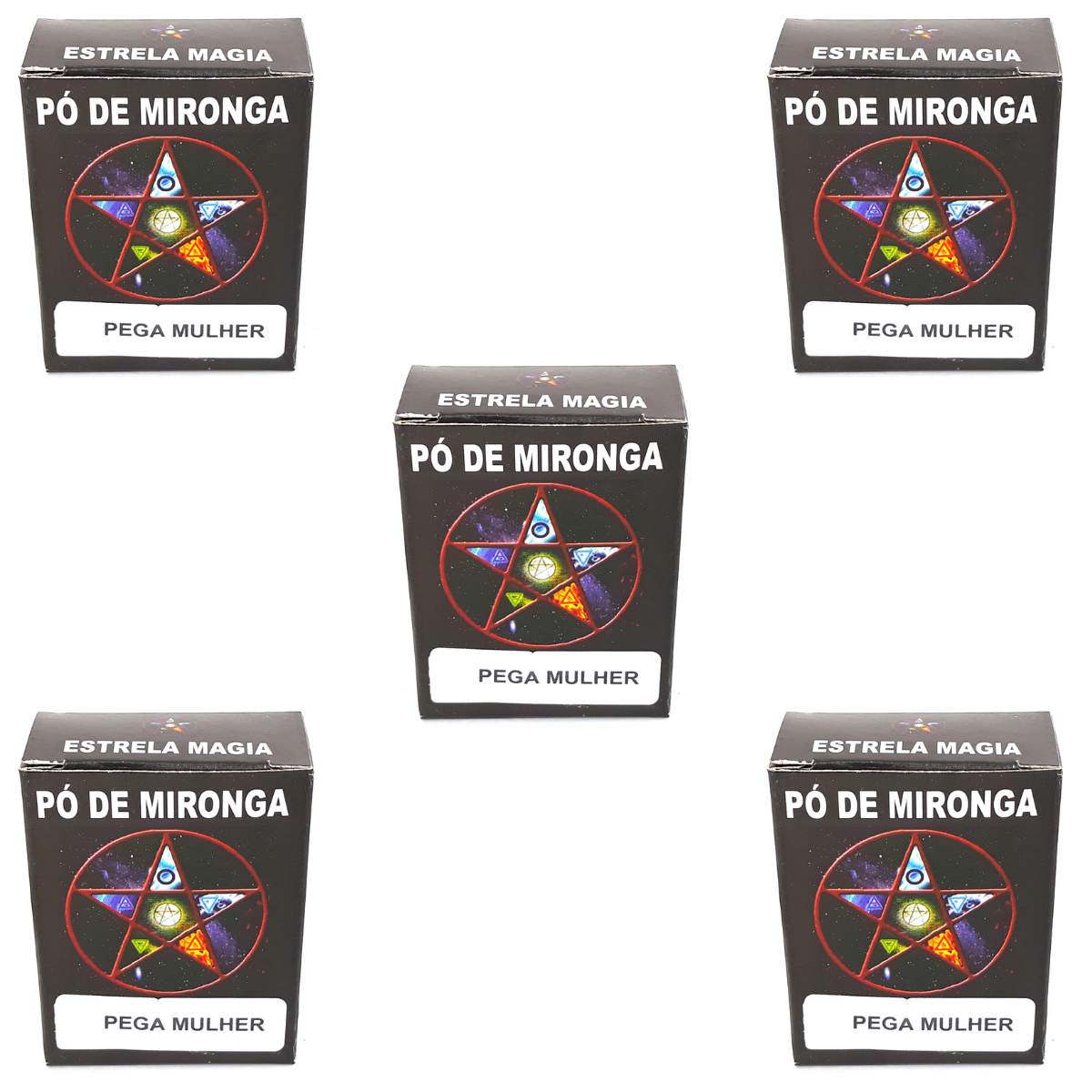 Pó de Mironga Pega Mulher Ritual Umbanda Macumba Exu Magia Simpatia Kit 5 Und