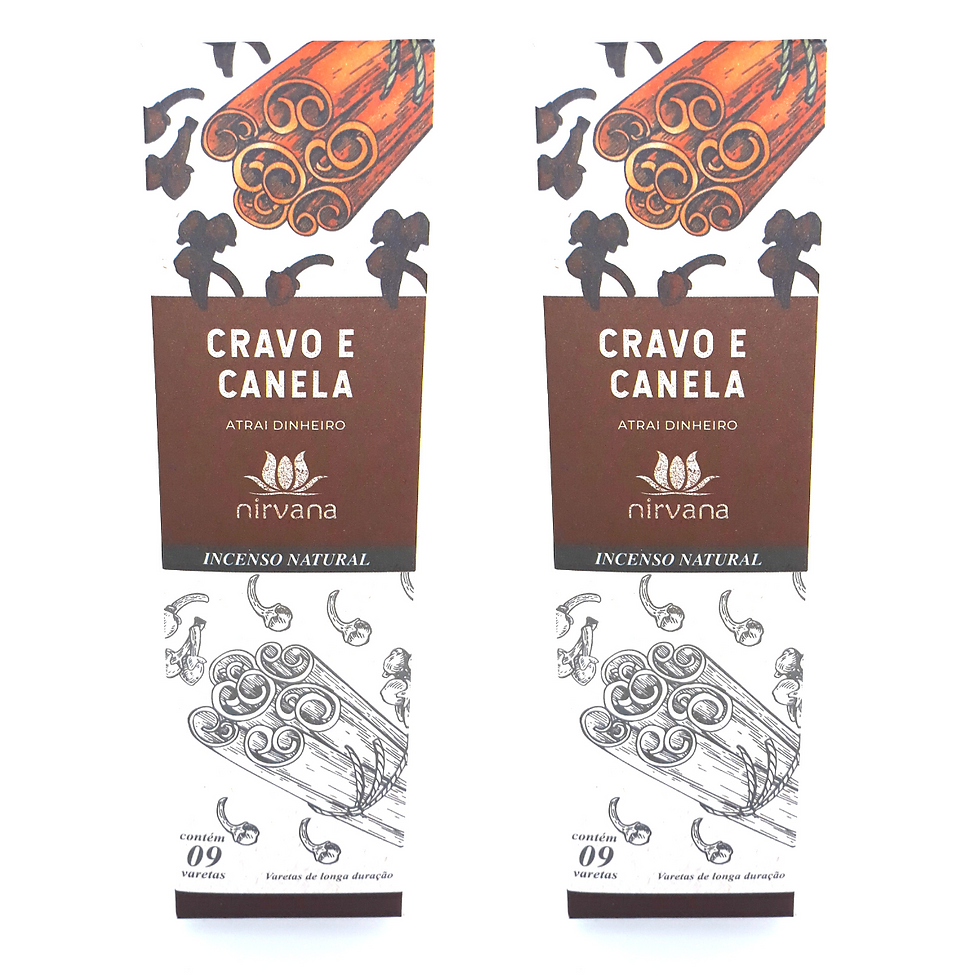 Incenso Nirvana Cravo e Canela Kit 2 Und Natural Energético