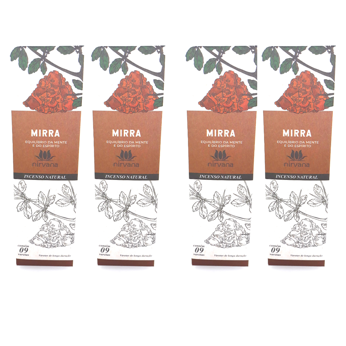 O incenso de mirra é usado para purificar ambientes, acalmar a mente e promover o bem-estar espiritual.