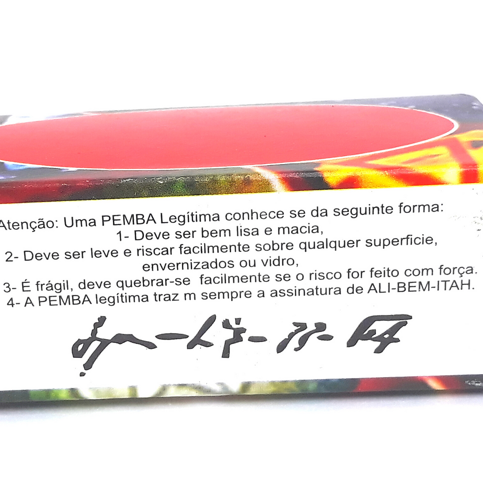 Miniatura: A pemba vermelha serve para atrair coragem, força e vitalidade, abrir caminhos, realizar trabalhos de proteção