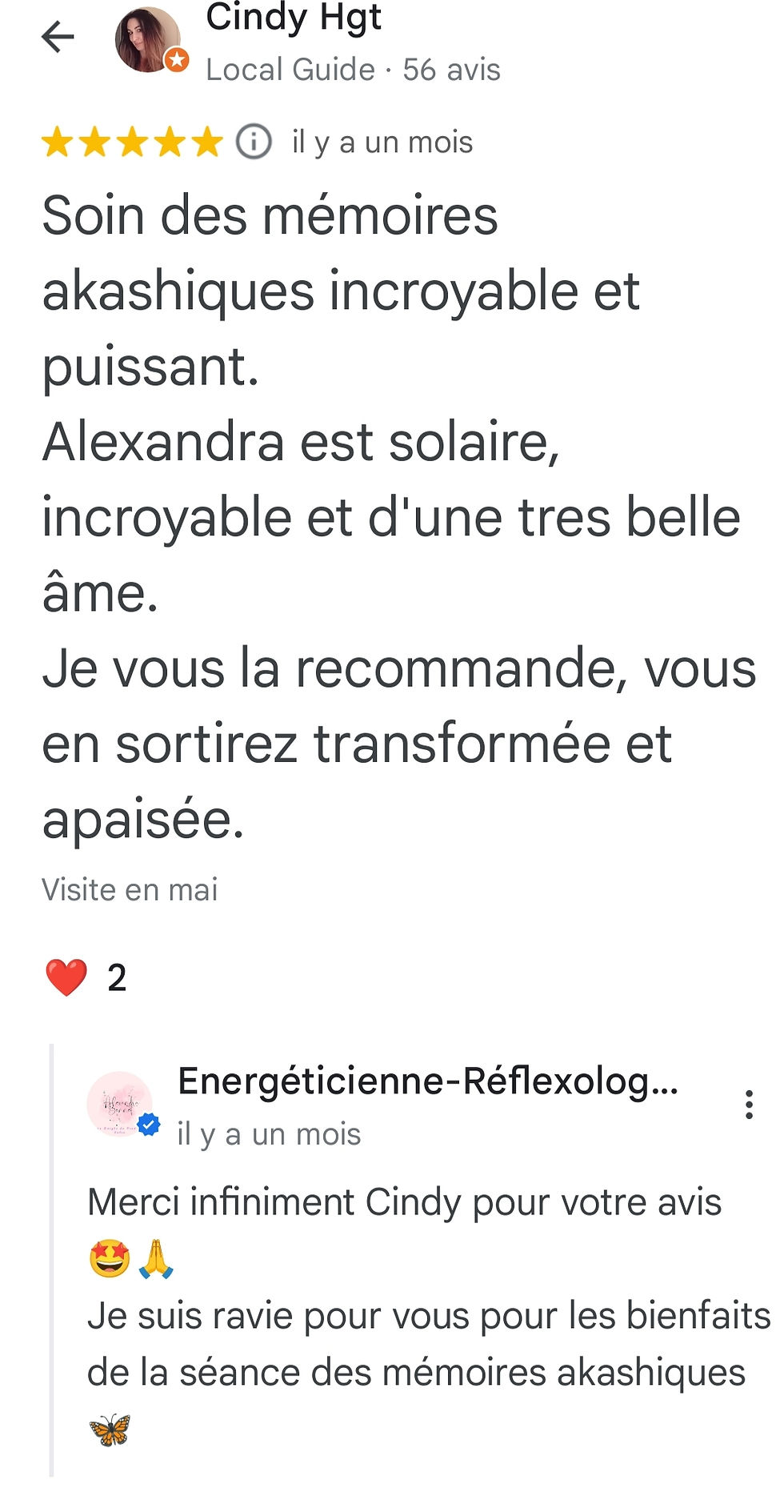 Avis Alexandra Bonnet Angers