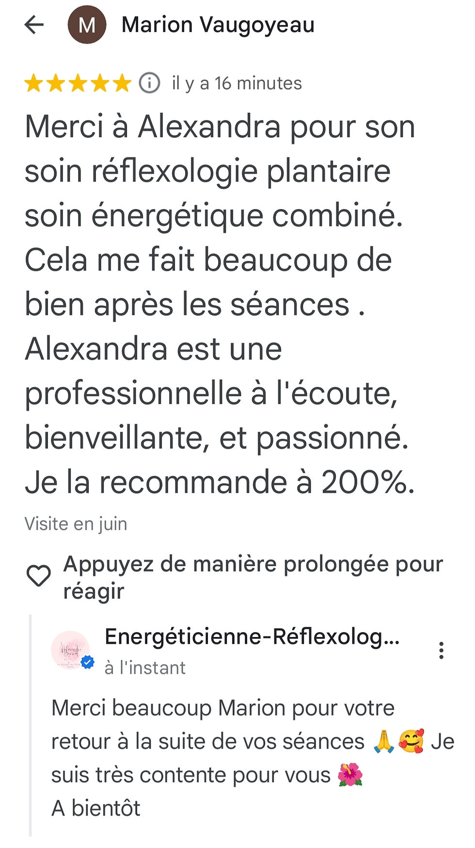 Avis Alexandra Bonnet Angers