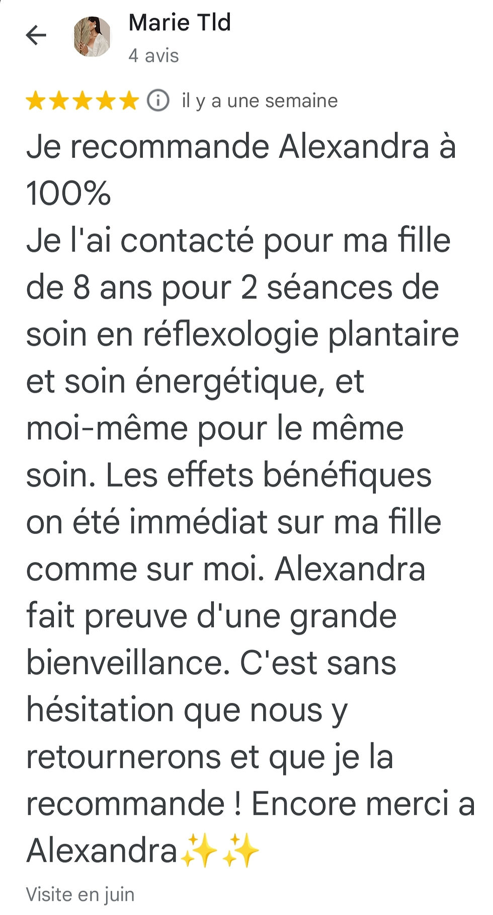 Avis Alexandra Bonnet Angers