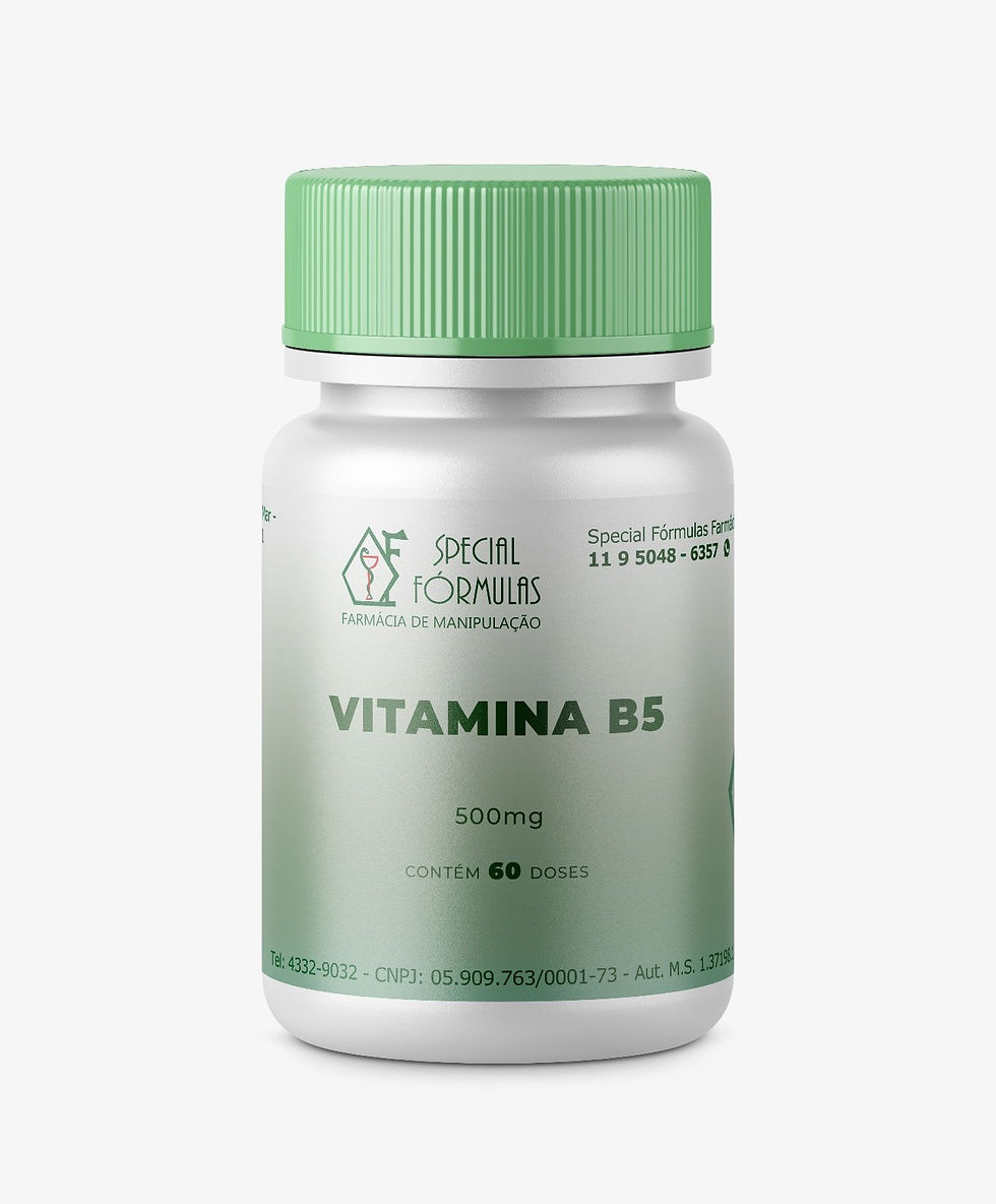 Vitamina B5 (Ácido Pantotênico) - 500mg - 60 Doses