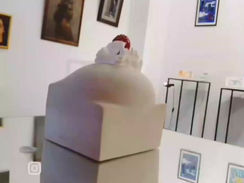 Vidéo making-off de "Raspberry Booby" sculpture de Louise de Gastines