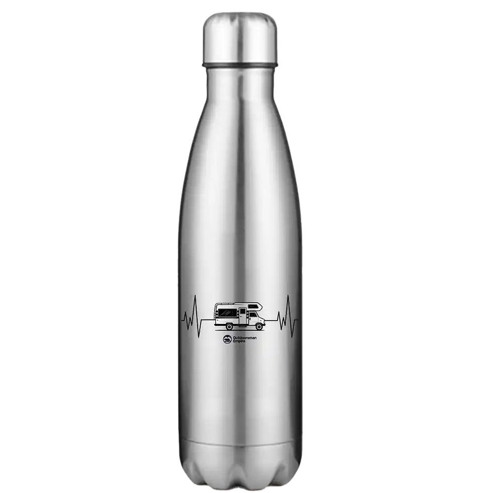Miniatura: Camping Cardiogram 17oz Stainless Water Bottle