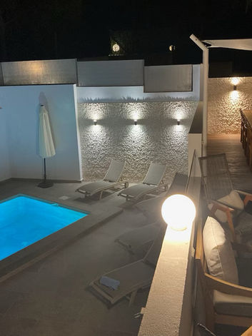 Pool at night time
