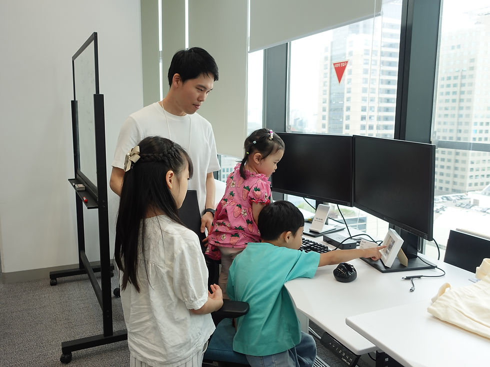 A moment from the last Family Day with his three children.