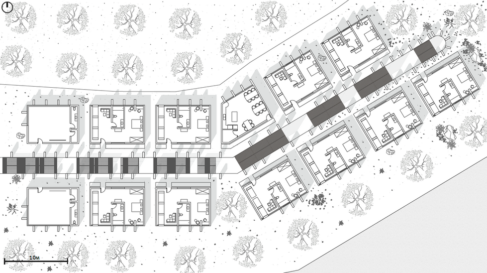 living quarters plan.