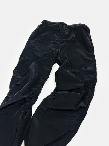 BLACK CRINKLE UNIPOCKET CARGO | JEHF