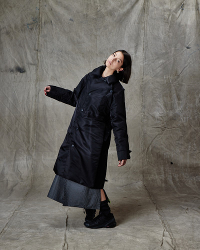 amerge. アメルジュ JQ slit trench tops BLACK 90027ja-venice-100-black-
