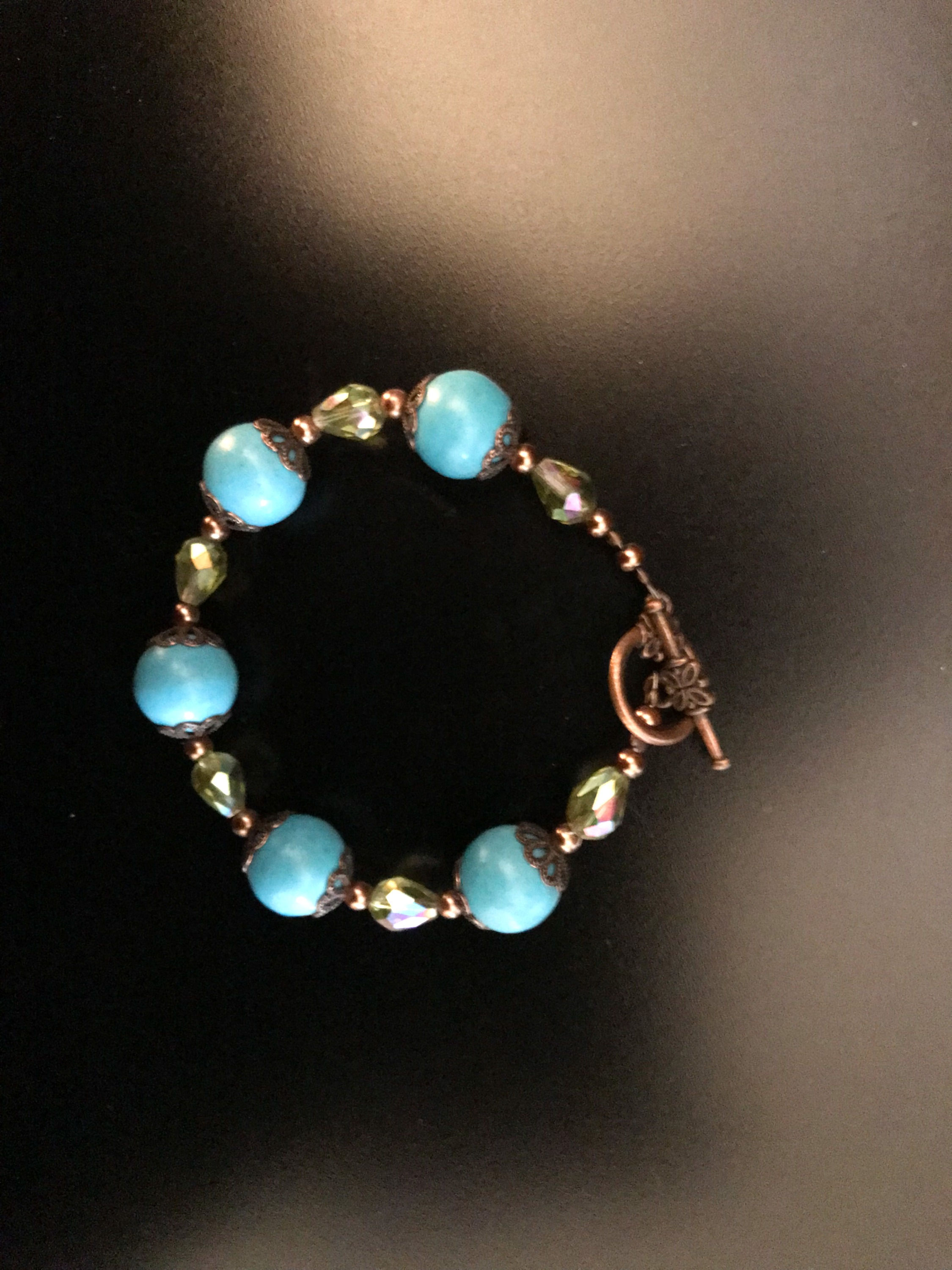 Bracelet turquoise et cristal