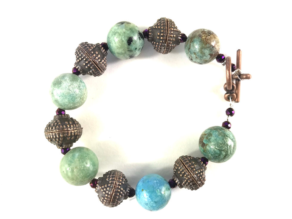 Miniature : Bracelet en jaspe vert