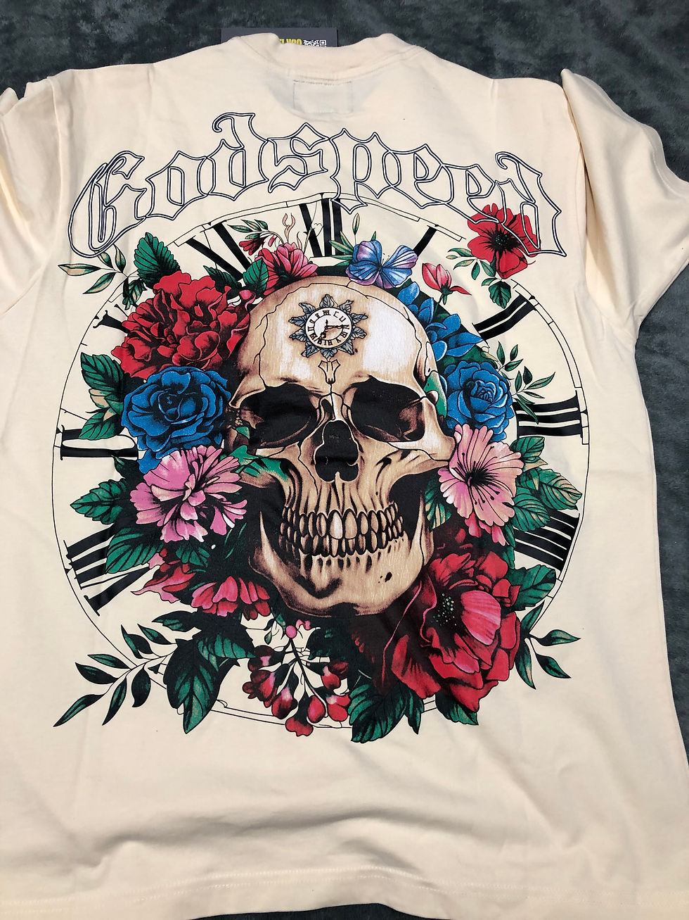 Thumbnail: Cream Godspeed tee. s,m, only   very nice!!!
