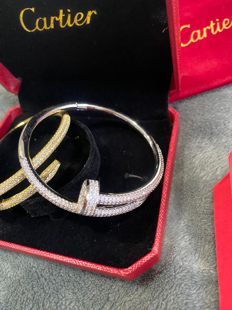 Thumbnail: Gold or silver Nail bracelet, size 17 only