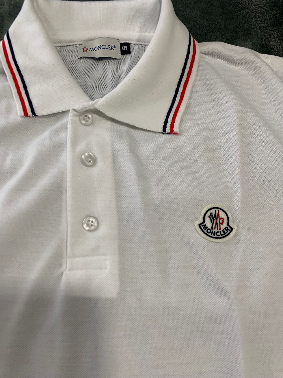 Thumbnail: Moncler Polo's.   white and blue,