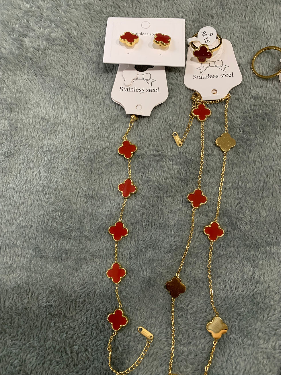 Thumbnail: chain, bracelet, ring and earrings