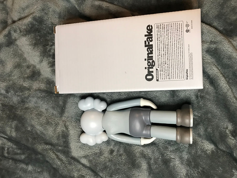 Thumbnail: Kaws 5 year later companion.   8 inch pink, grey, black