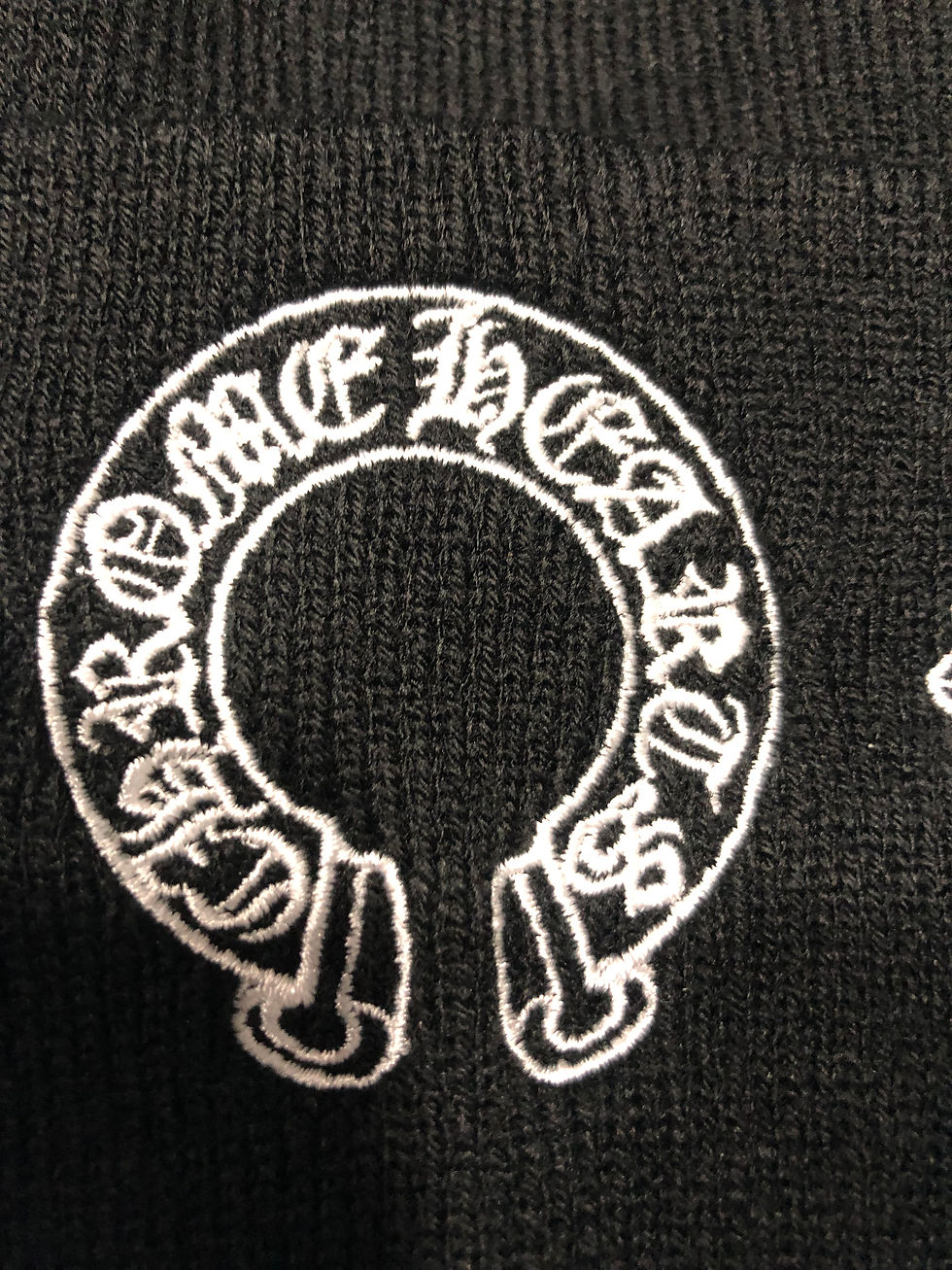 Thumbnail: Stitched Chrome Hearts horseshoe beanie