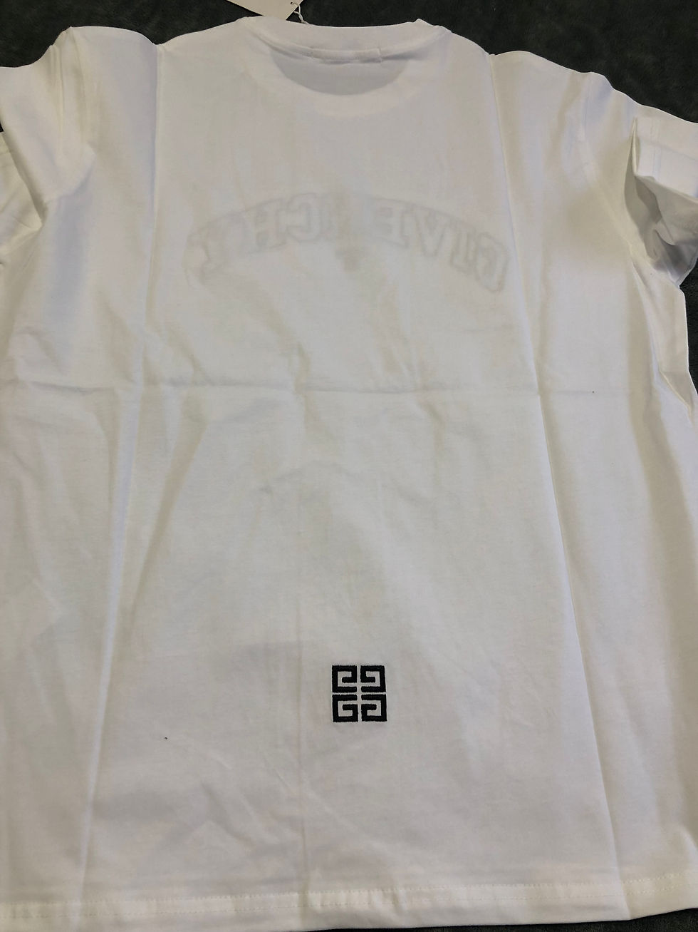 Thumbnail: Stitched White Givenchy tee.        l,xl,, only