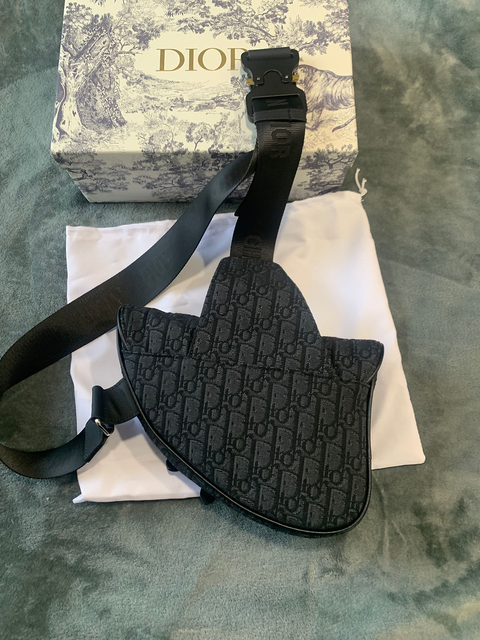 Thumbnail: Black Dior saddle bag