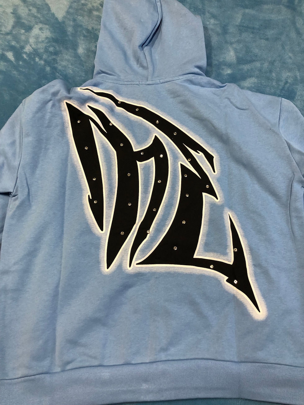 Thumbnail: Sky blue Emotions diamond hoodie. limited