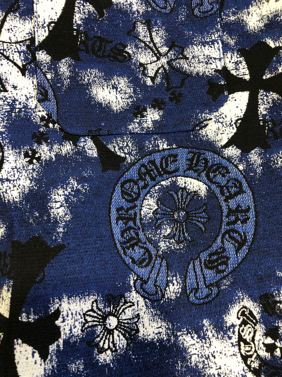 Thumbnail: Blue Chrome Hearts shorts.  xl ,med only.