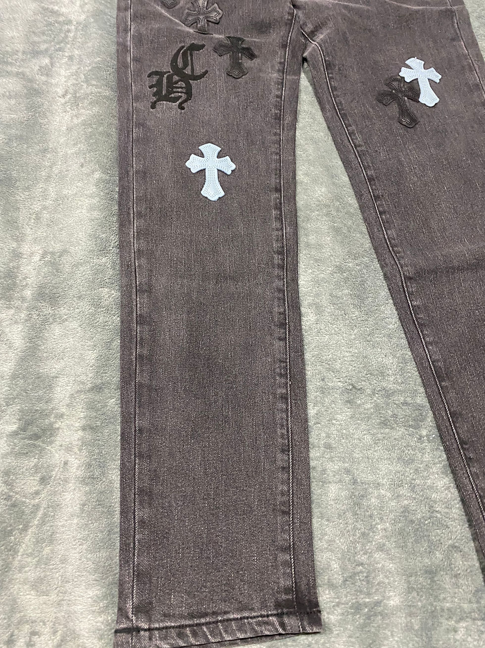 Thumbnail: Black Chrome Hearts jeans.32,34