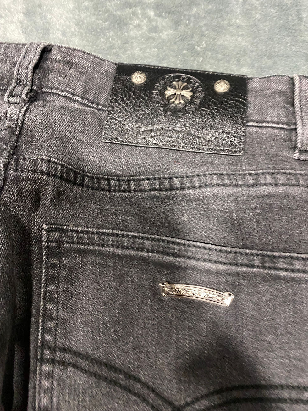 Thumbnail: Black Chrome Hearts jeans.32,34