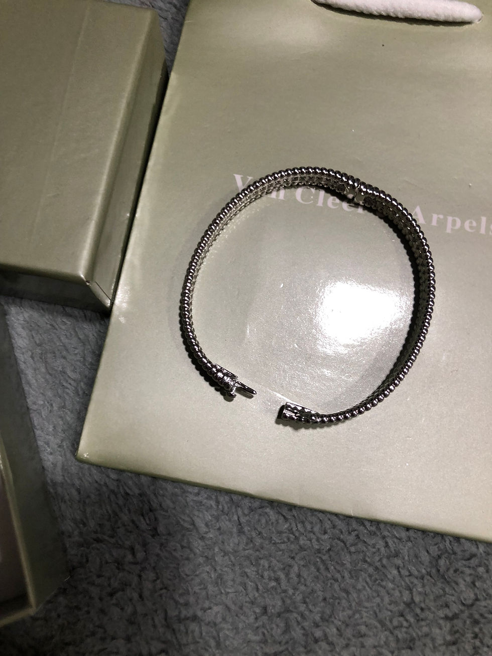 Thumbnail: Van Cleef diamond bracelet.   size 17