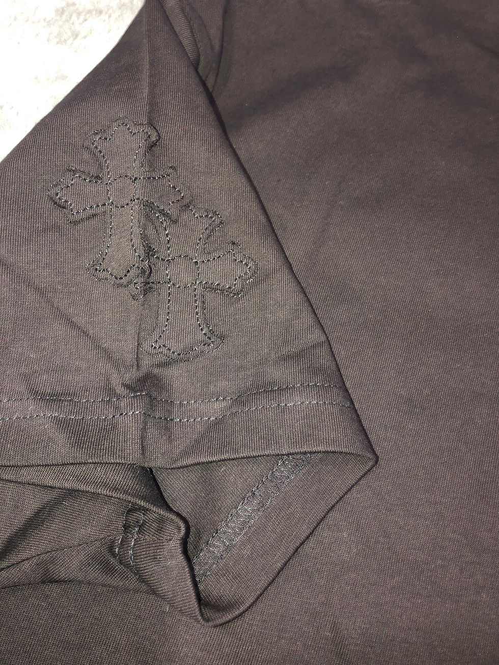 Thumbnail: Black or grey chrome Hearts.    s,m,l,xl,