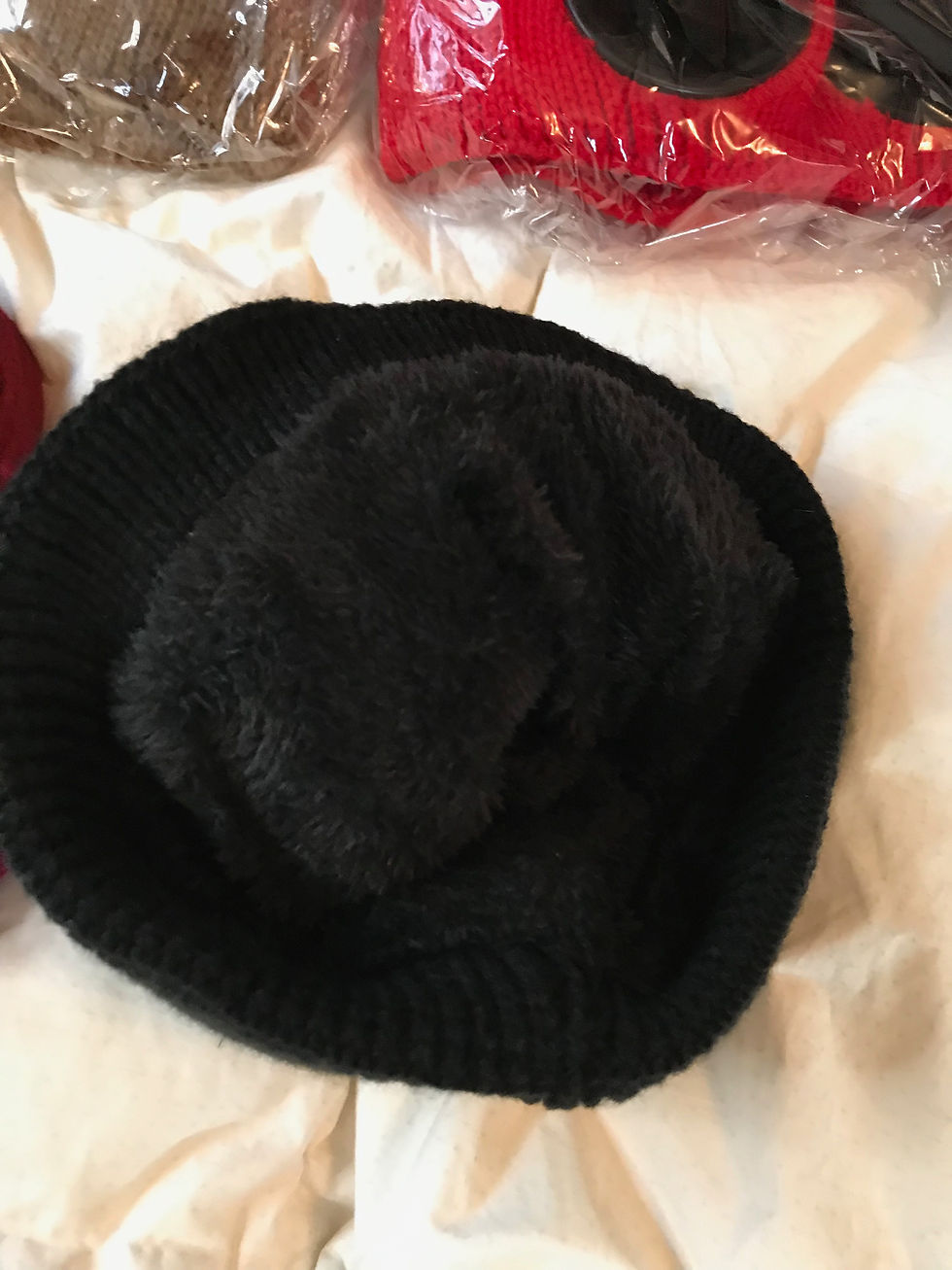 Thumbnail: Stone Island styled knit hats with goggles