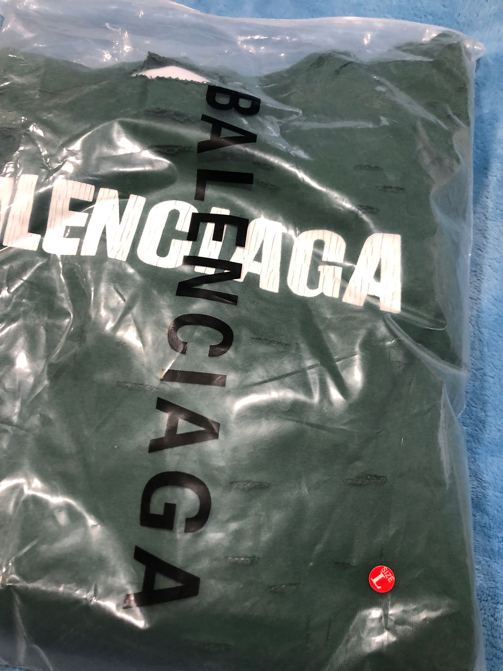 Thumbnail: Green Balenciaga hoodie.    large  only
