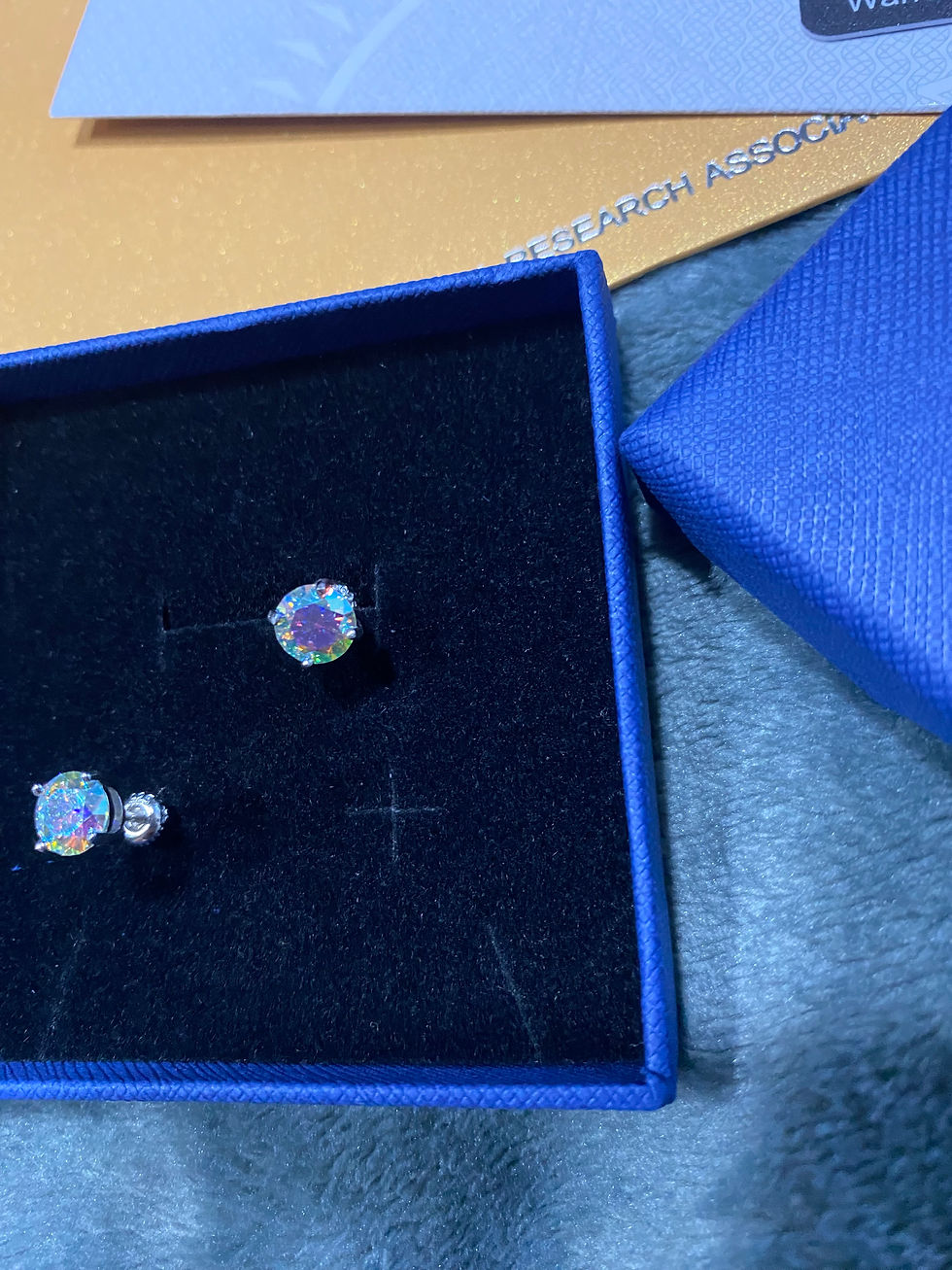 Thumbnail: Colorful 1CT moissanite earrings