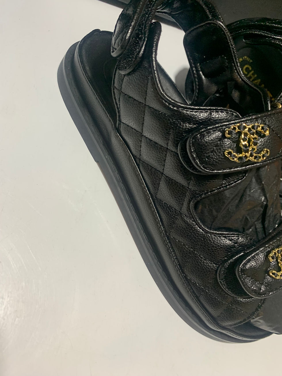 Thumbnail: Black  Chanel dad sandals.          ,39,  only