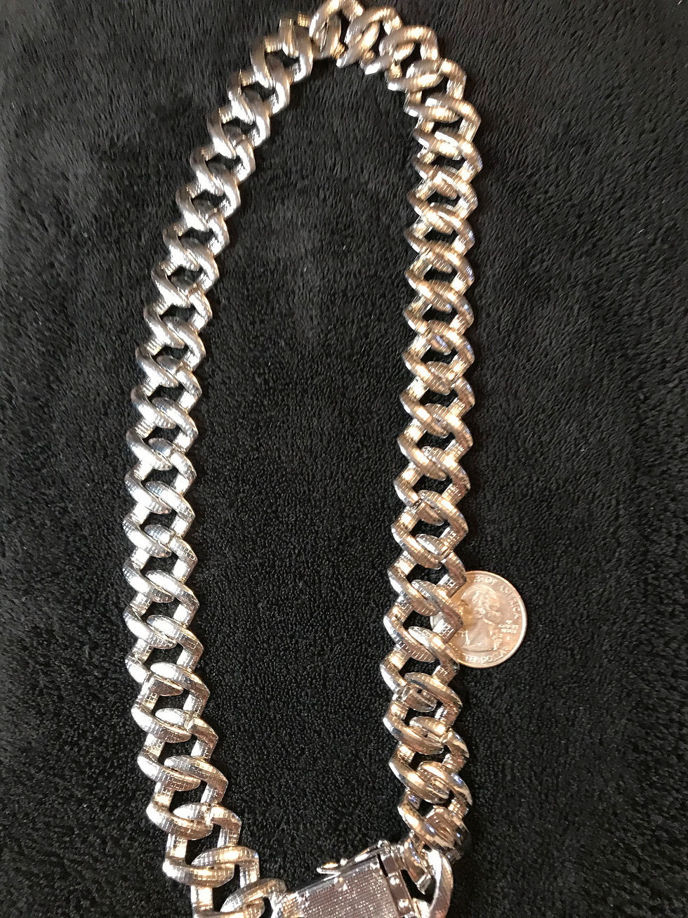 Thumbnail: Iced out diamond chain gold, is in stock, not silver
