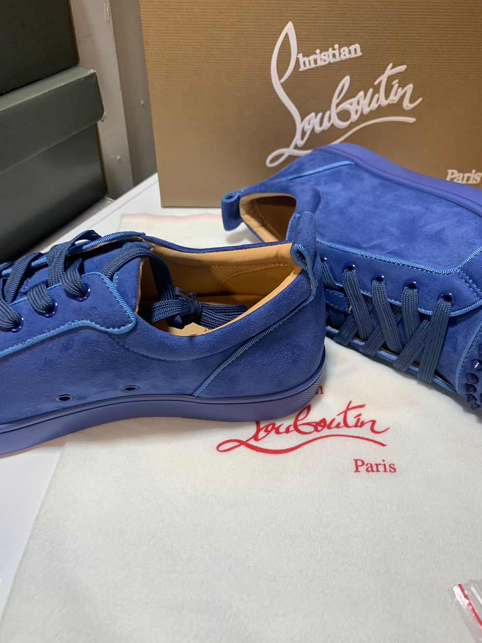 Thumbnail: Black or blue Louboutin.             45,46