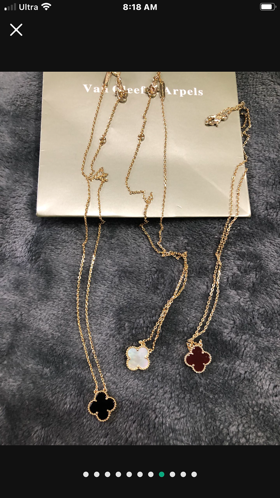 Thumbnail: Van Cleef necklaces. black, white or red