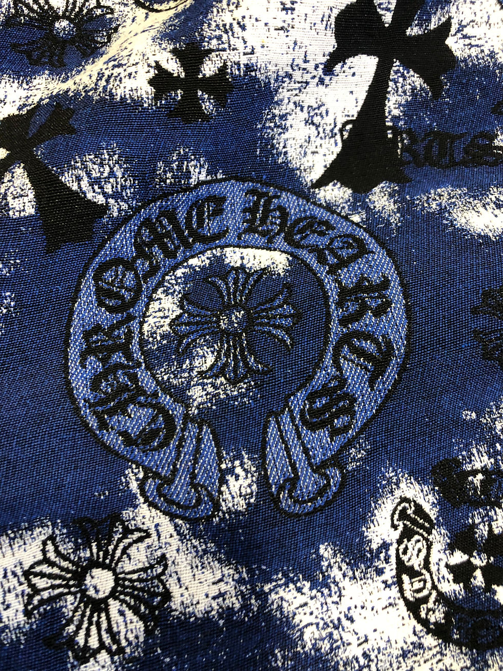 Thumbnail: Blue Chrome Hearts shorts.  xl ,med only.