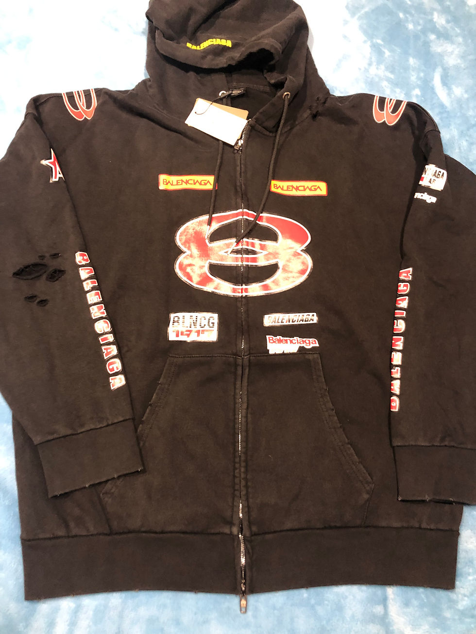 Thumbnail: Black Balenciaga hoodie. XL ONLY!!!