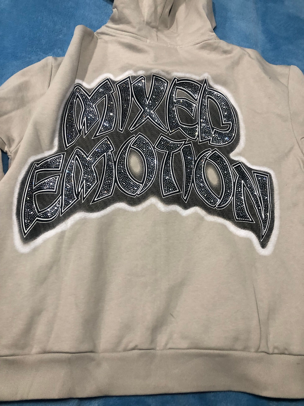 Thumbnail: Beige Mixed Emotions Hoodie.     limited