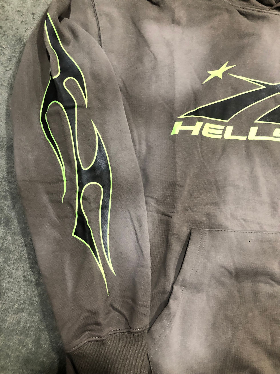 Thumbnail: Grey Hellstar hoodie.     S,m,l,xl,