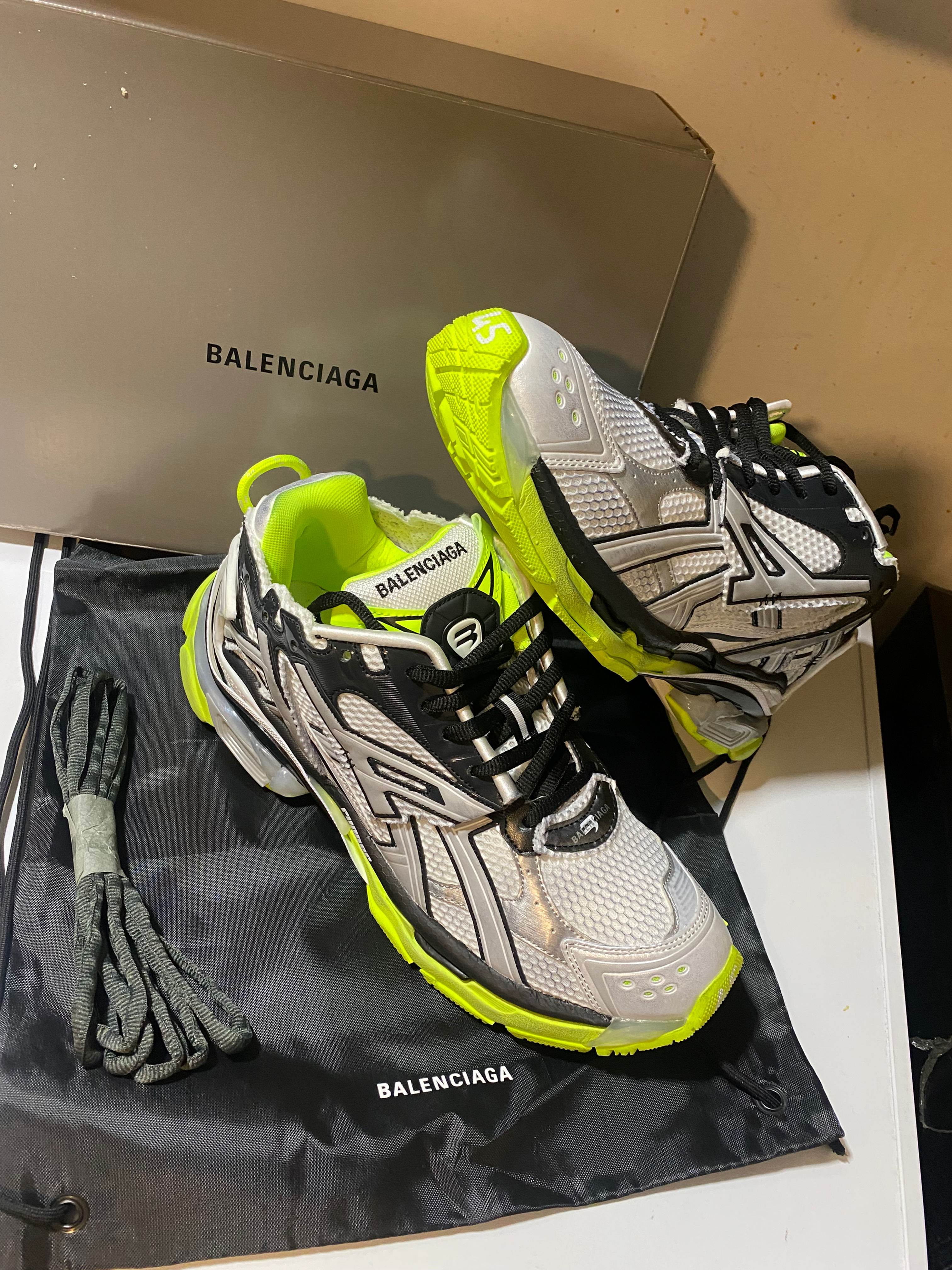 Balenciaga lime green tracks.    45 only