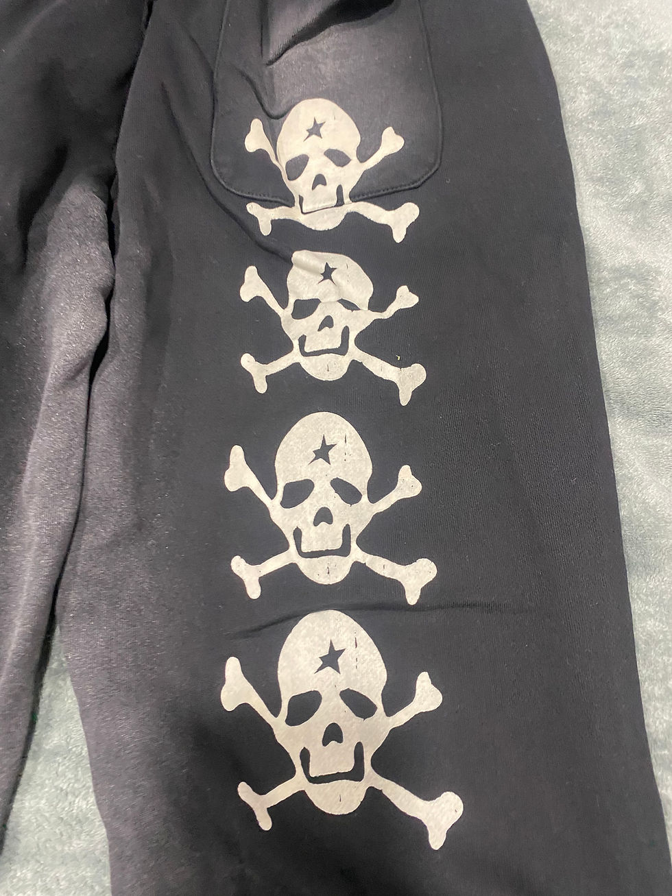 Thumbnail: black skull and bones sweats.    s,m,l,xl,