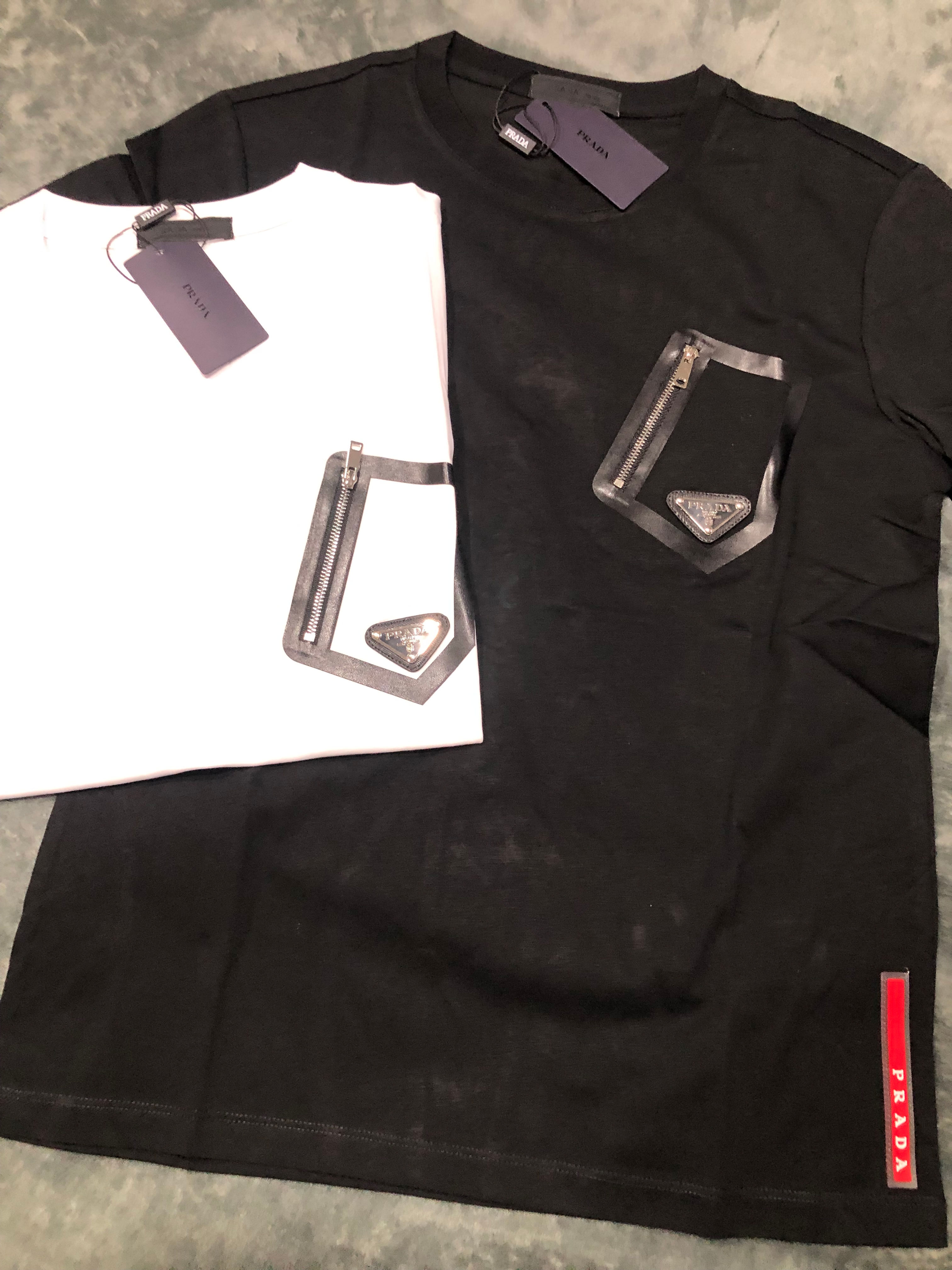 black or white Prada tees.        S,m,l,xl