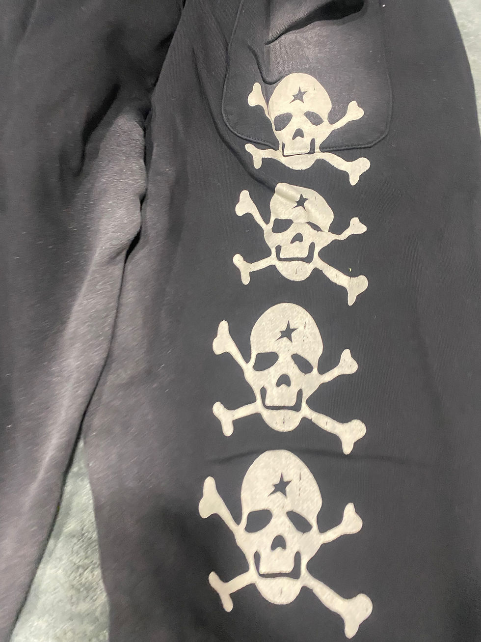Thumbnail: black skull and bones sweats.    s,m,l,xl,