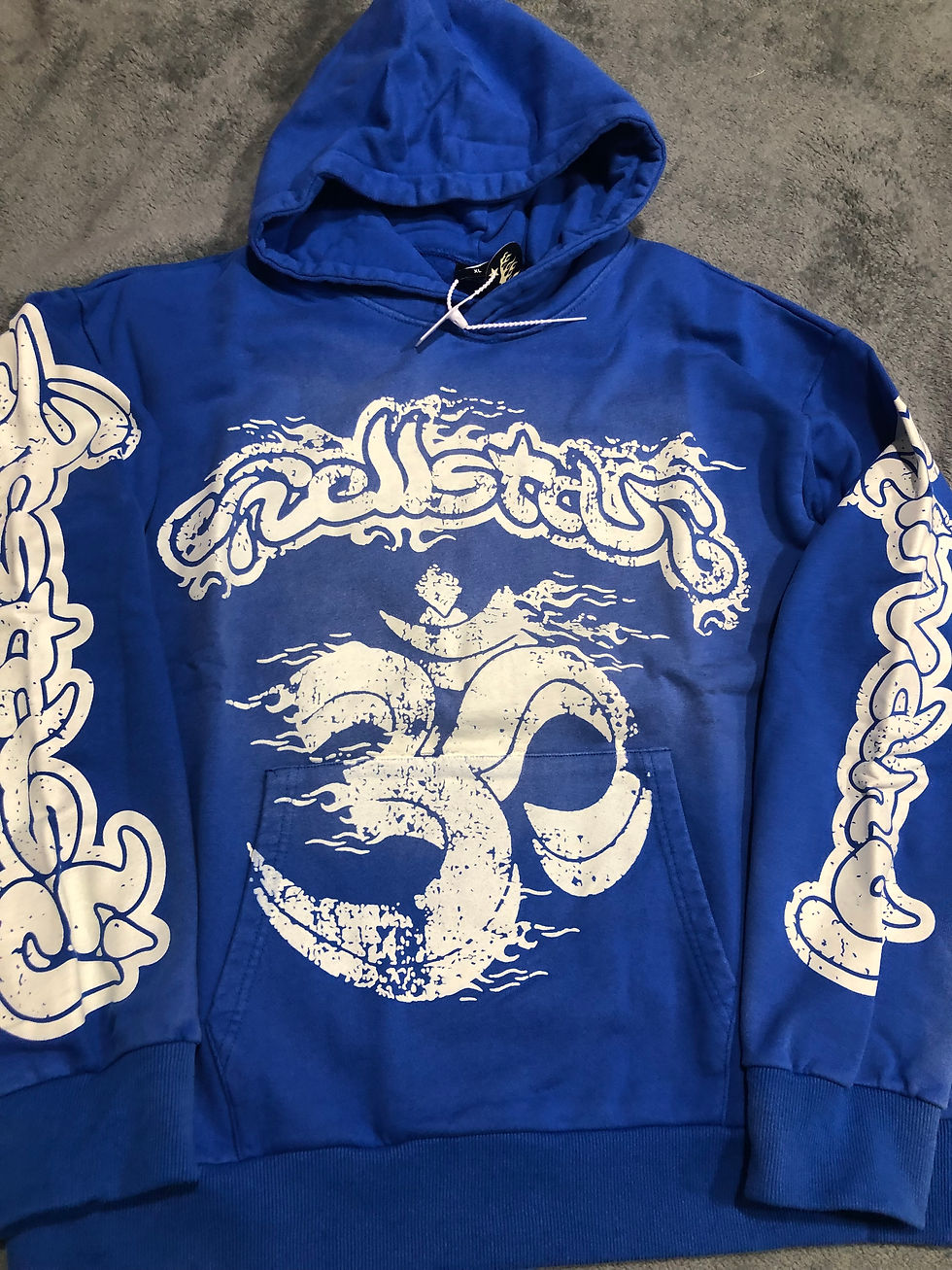 Thumbnail: Blue Hellstar Hoodie.     small only