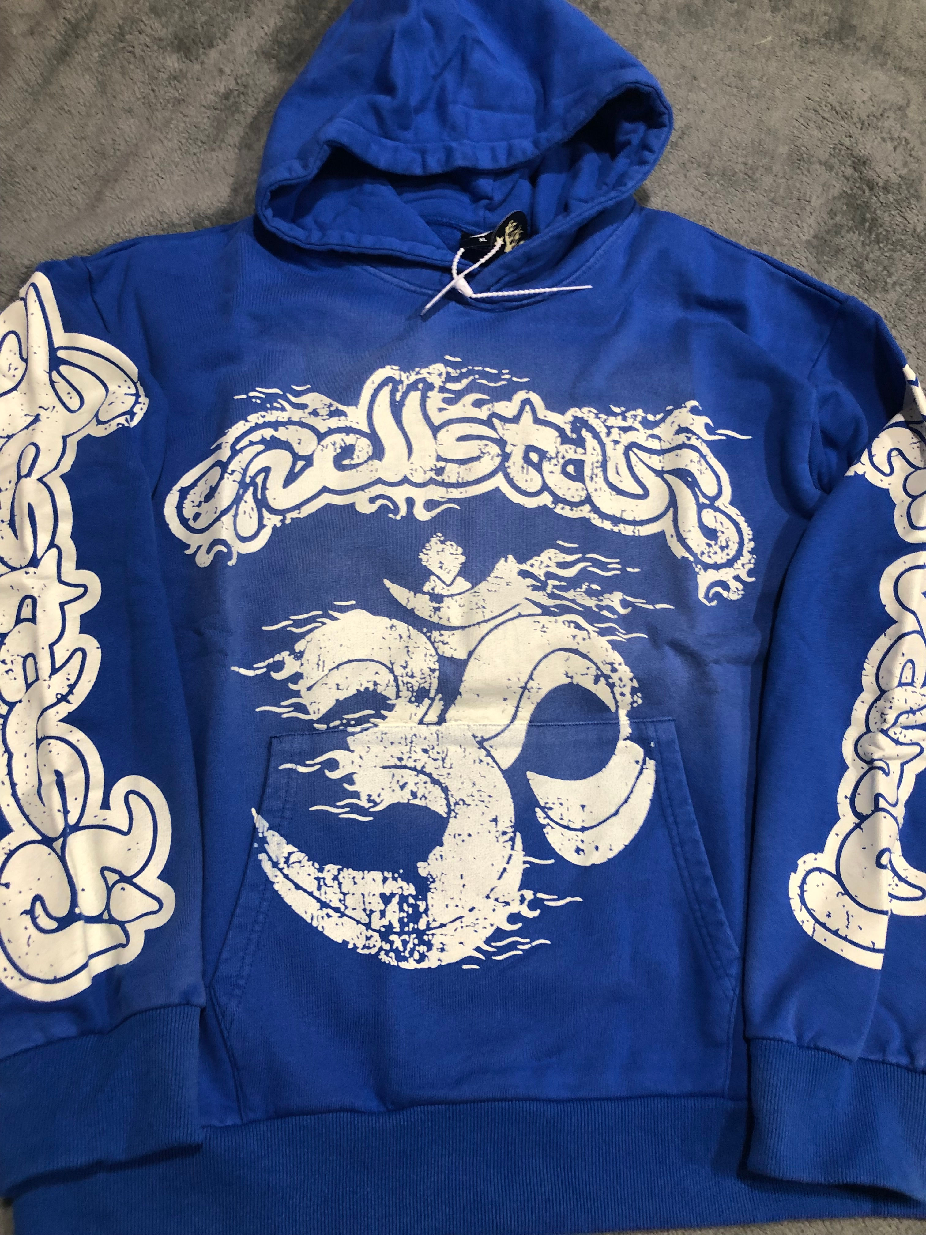Blue Hellstar Hoodie.     small only
