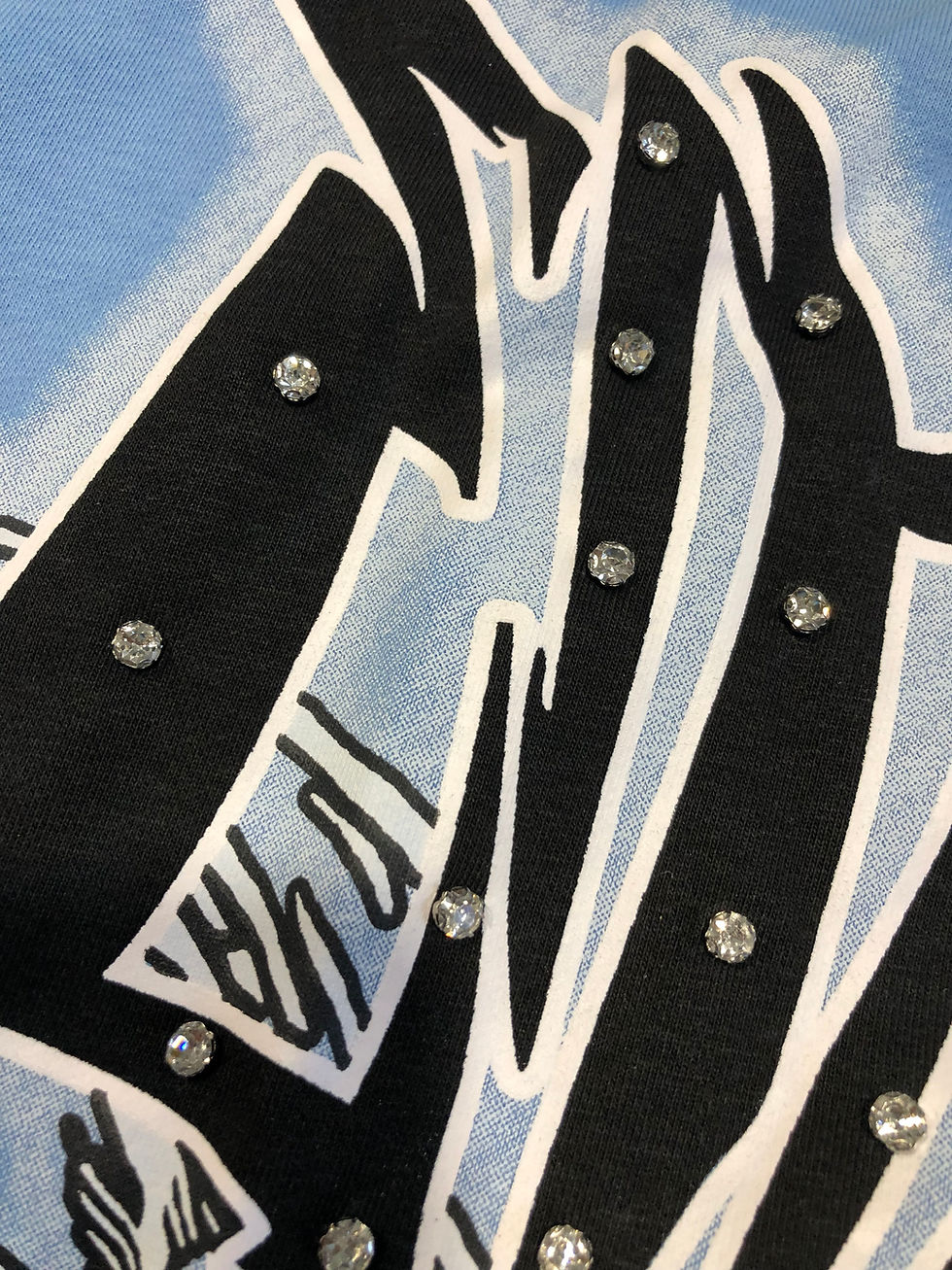 Thumbnail: Sky blue Emotions diamond hoodie. limited