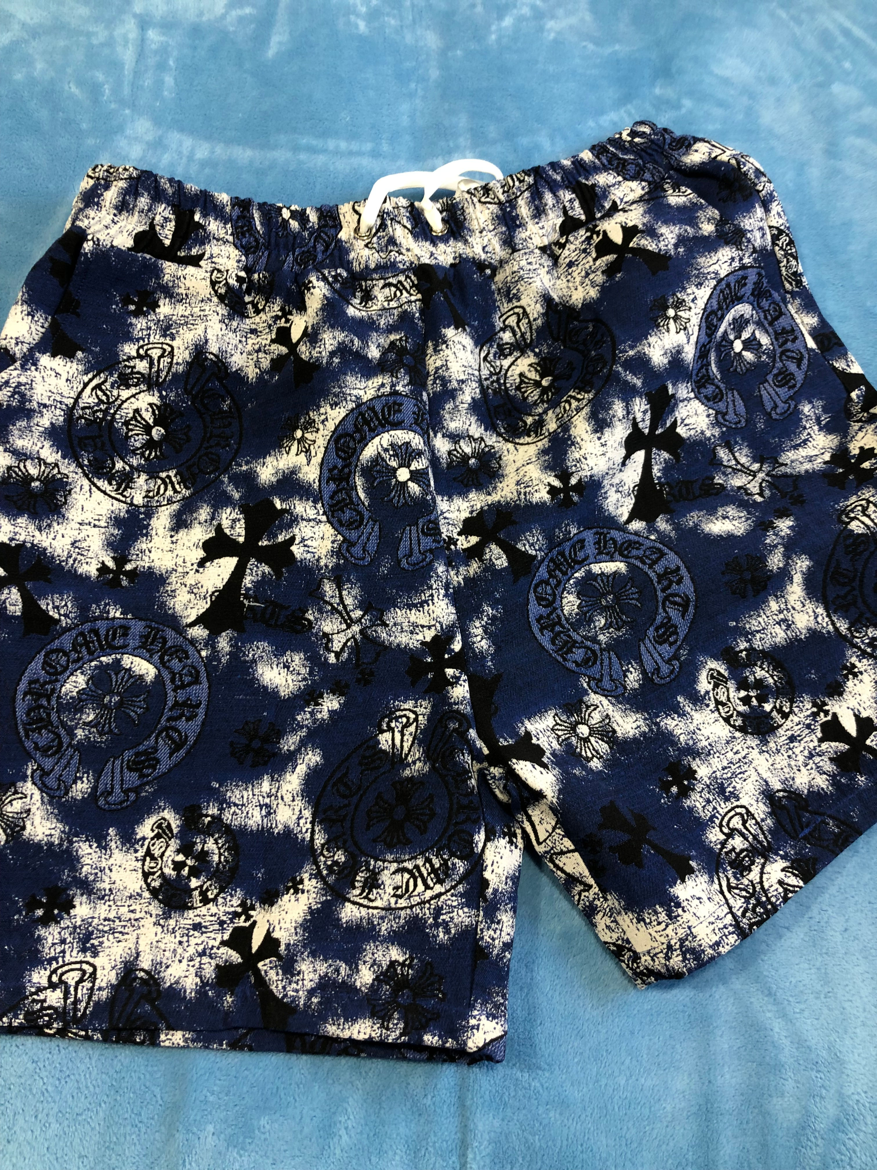 Blue Chrome Hearts shorts.  xl ,med only.